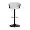 Armen Living Lydia Adjustable Black Wood Bar Stool in Light Gray Fabric with Black Metal LCLYBABLKLTGR - alternate 5